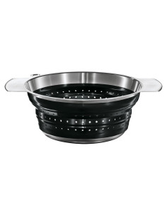 Colador Plegable Rsle de Acero Inoxidable 25.4 cm Negro