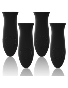 4 Fundas de Mango de Silicona TIESOME Antideslizantes Negras
