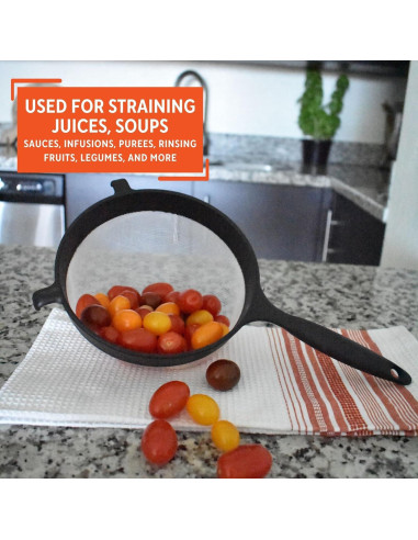 Colador de Plástico IMUSA 15.24 cm Negro Malla Duradera