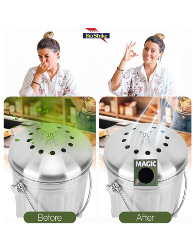 Eliminador de Olores de Basura BioStrike - Carbón Activado 2 Unidades