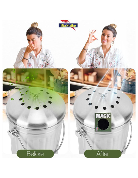 Eliminador de Olores de Basura BioStrike - Carbón Activado 2 Unidades
