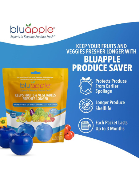 Conservador de Productos Bluapple 2-Pack - Mantiene Frescura 3 Meses