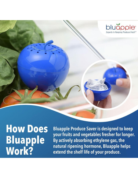 Conservador de Productos Bluapple 2-Pack - Mantiene Frescura 3 Meses