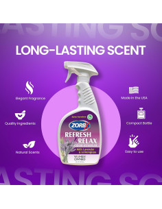 ZORBX Spray Eliminador de Olores Lavanda 24 Oz Multiusos 2