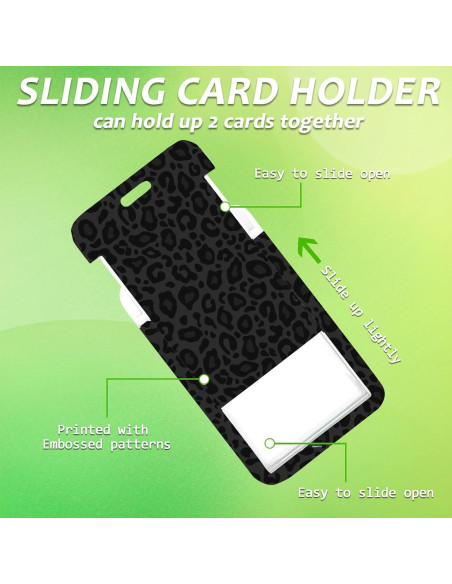 Porta Insignia Retráctil KEATOU Leopardo Negro 57.15 cm