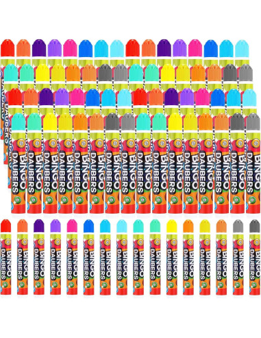 Marcadores de Puntos Crtiin 80 Piezas 16 Colores para Bingo