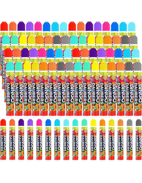 Marcadores de Puntos Crtiin 80 Piezas 16 Colores para Bingo