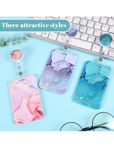 Set de 3 Soportes de Insignia Retráctiles BESARME Mármol