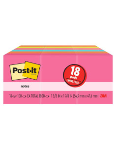 Notas Adhesivas Post-it 3M Poptimista 18 Blocs 100 Hojas