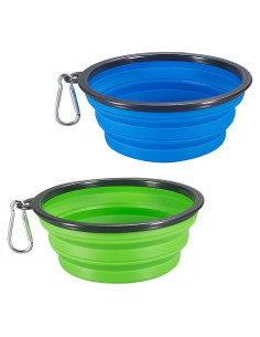 Paquete de 2 tazones colapsables COMSUN para perros grandes