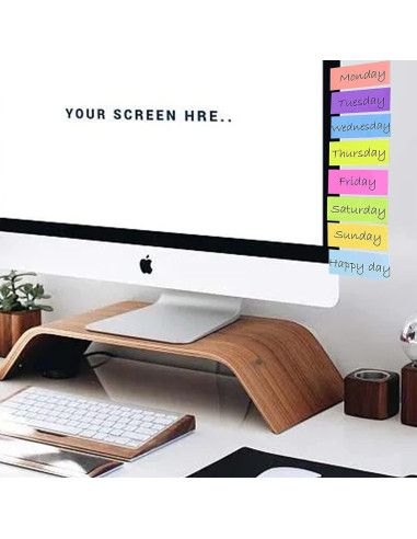 Notas Adhesivas Autoadhesivas Dogmoon 1600 Hojas 76x26mm 8 Colores