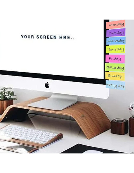 Notas Adhesivas Autoadhesivas Dogmoon 1600 Hojas 76x26mm 8 Colores