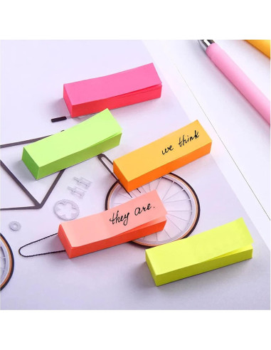 Notas Adhesivas Autoadhesivas Dogmoon 1600 Hojas 76x26mm 8 Colores