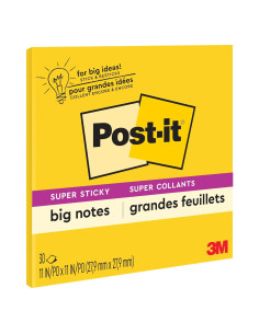 Notas Grandes Super Adhesivas Post-it 28x28 cm Amarillo 30 Hojas
