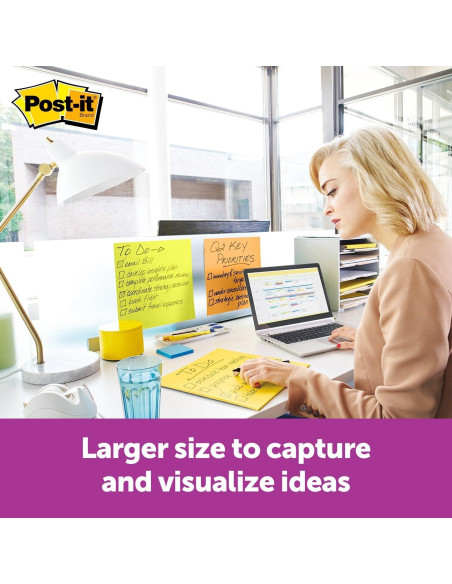 Notas Grandes Super Adhesivas Post-it 28x28 cm Amarillo 30 Hojas