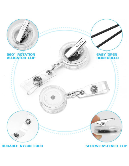 Paquete de 25 carretes de insignias retráctiles Maileto