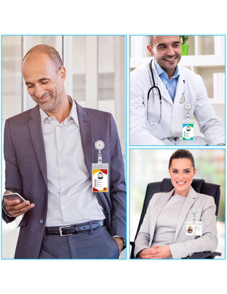 Paquete de 25 carretes de insignias retráctiles Maileto