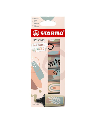 Marcadores STABILO BOSS MINI Naturevibes - Paquete de 6 colores