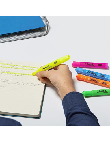 Marcadores Fluorescentes Sharpie Amarillo Punta Cincel 36 Unidades