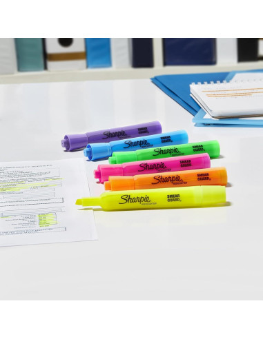 Marcadores Fluorescentes Sharpie Amarillo Punta Cincel 36 Unidades