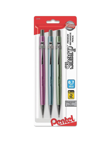 Lápiz Mecánico Pentel P207MBP3M1 0.7mm Pastel 3 Unidades