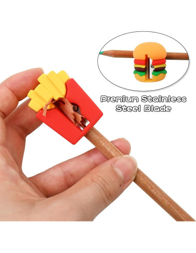 4 Sacapuntas Kawaii Dotbengc para Niños - Multicolor, 3 cm