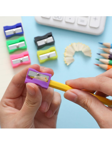 150 Mini Sacapuntas Manuales Coloridos XYW - Oficina y Aula