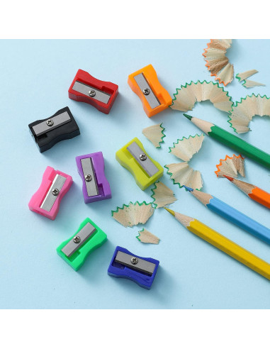 150 Mini Sacapuntas Manuales Coloridos XYW - Oficina y Aula