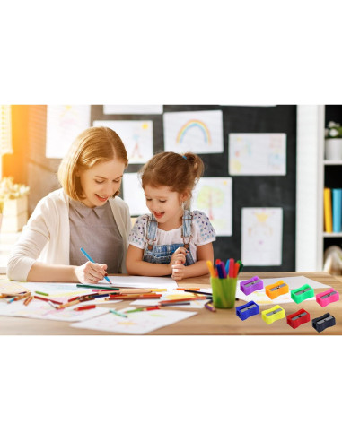 150 Mini Sacapuntas Manuales Coloridos XYW - Oficina y Aula