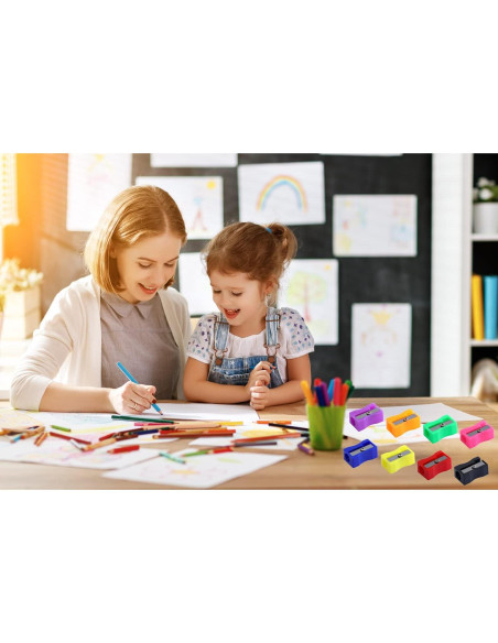 150 Mini Sacapuntas Manuales Coloridos XYW - Oficina y Aula