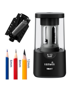 Sacapuntas Eléctrico Tenwin TW8041 - Afilado Rápido 6-12mm
