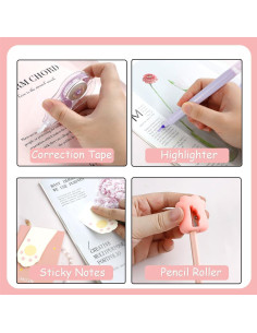 Conjunto de Papelería Kawaii DIBALIYI 19 Piezas Gato 2