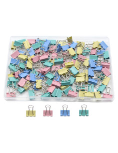 120 Clips de Binder Pequeños Multicolores YIKANGHENG 15mm