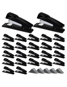 Juego de 24 Grapadoras Yahenda con 12000 Grapas para Oficina