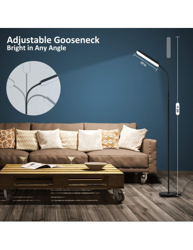 Lámpara de Pie LED WioMio con Control Remoto y Táctil 175cm