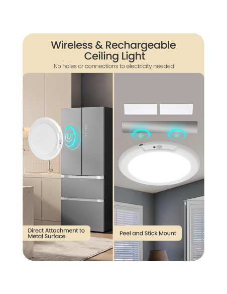 Luz de Techo Inalámbrica GOEBLESON con Sensor de Movimiento LED