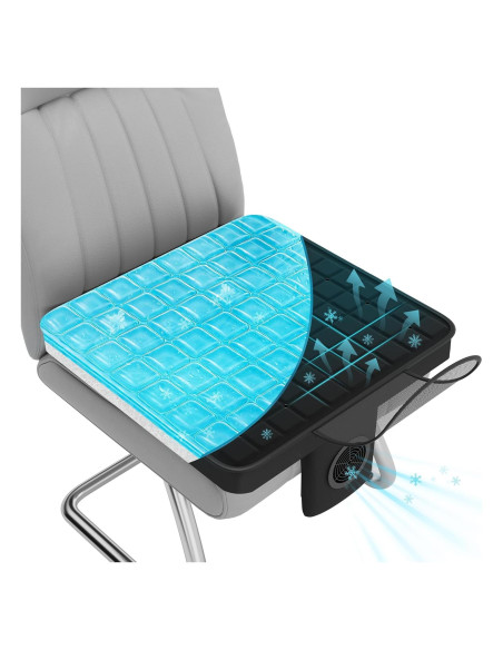 Cojín Refrigerante HOTHUGZ 48x46cm con Ventilador 12V Antideslizante