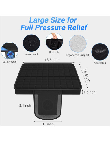 Cojín Refrigerante HOTHUGZ 48x46cm con Ventilador 12V Antideslizante