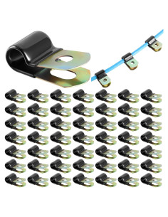 50 Abrazaderas de Cable de Acero Inoxidable Tandefio 6mm