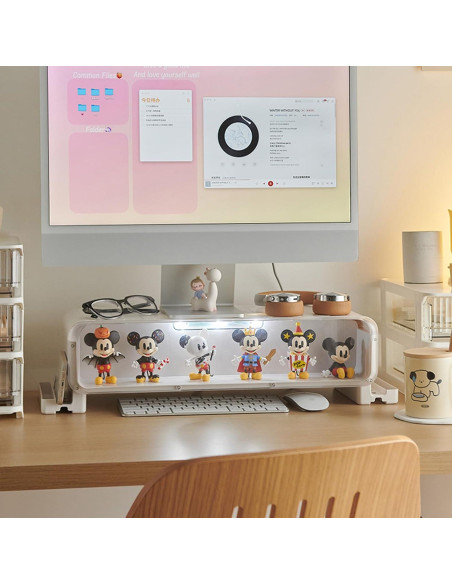 Soporte Elevador para Monitor WMM con Cajón y Luces - 27.22 kg