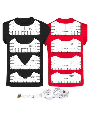 Juego de 9 Piezas de Regla para Camisetas Tietoc - PVC