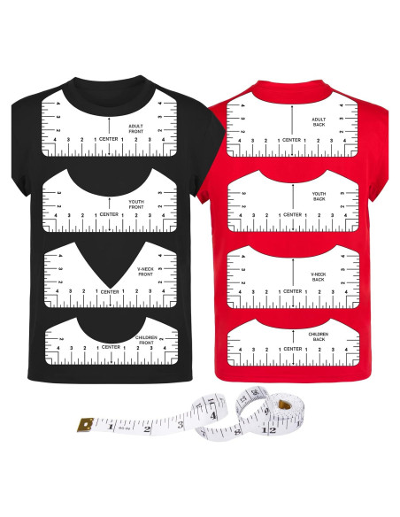 Juego de 9 Piezas de Regla para Camisetas Tietoc - PVC