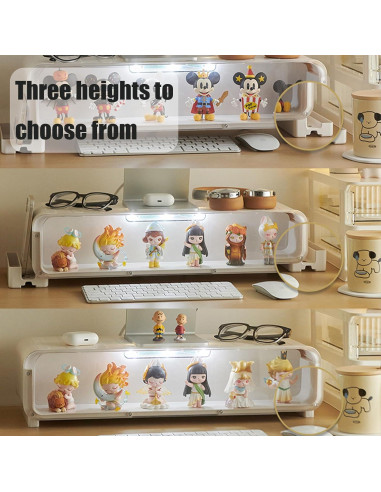 Soporte Elevador para Monitor WMM con Cajón y Luces - 27.22 kg