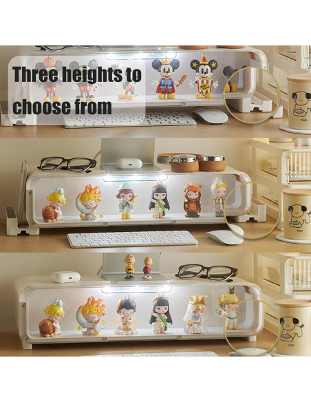 Soporte Elevador para Monitor WMM con Cajón y Luces - 27.22 kg