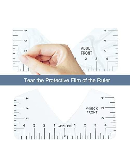 Juego de 9 Piezas de Regla para Camisetas Tietoc - PVC