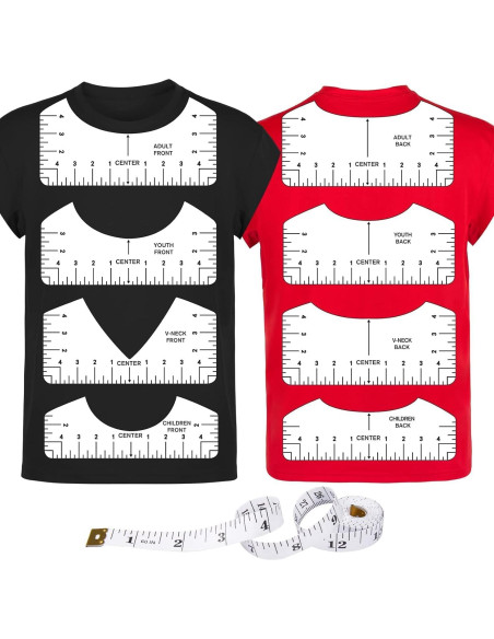 Juego de 9 Piezas de Regla para Camisetas Tietoc - PVC