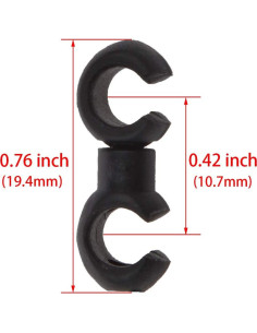 10 Clips S-Hook Abrazaderas de Cable Bicicleta Saipe Negro 2