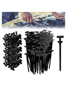 100 Bridas de Nylon Universal Autolock para Automóviles