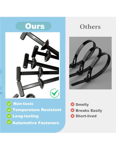 100 Bridas de Nylon Universal Autolock para Automóviles