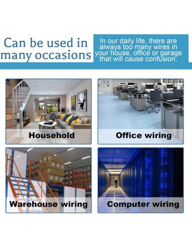 Kit 120 Clips de Cable Nylon Negro Glarks Tipo R 10mm con Tornillos